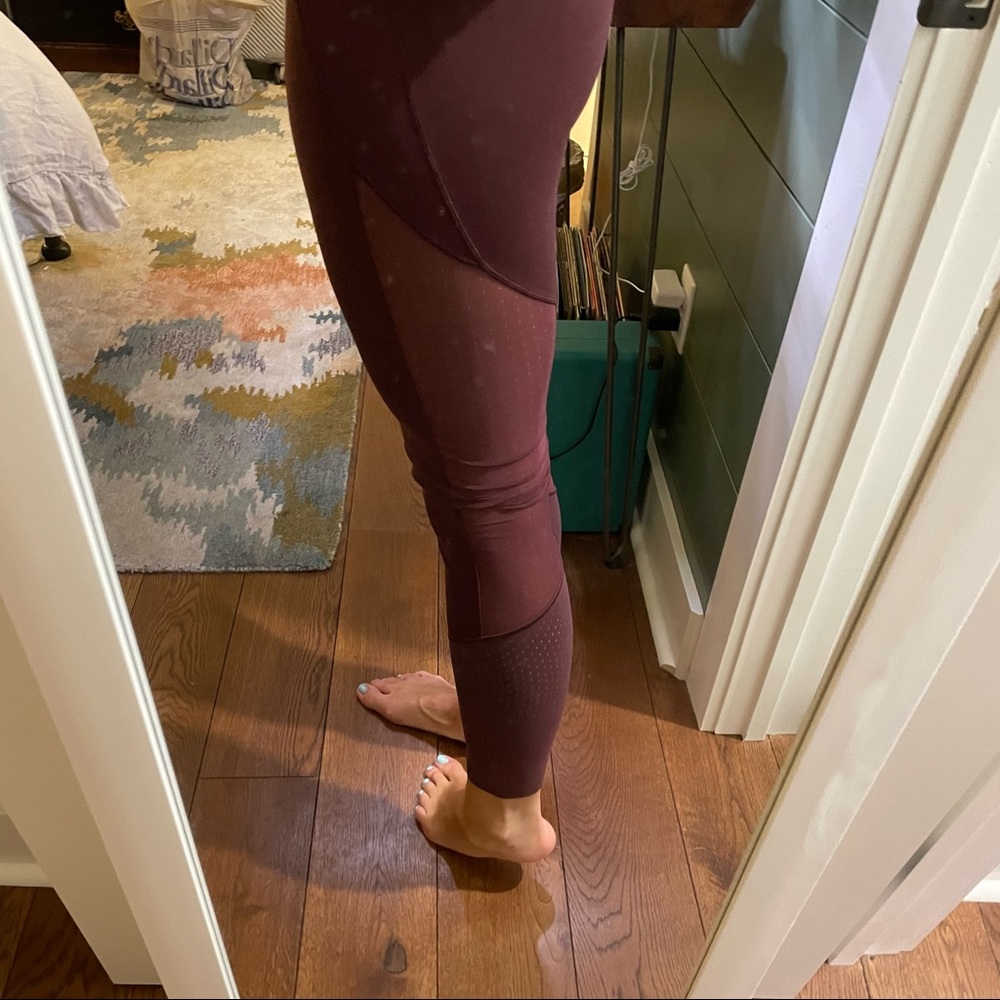 Lululemon Leggings with Mesh Legs and Tech Pockets